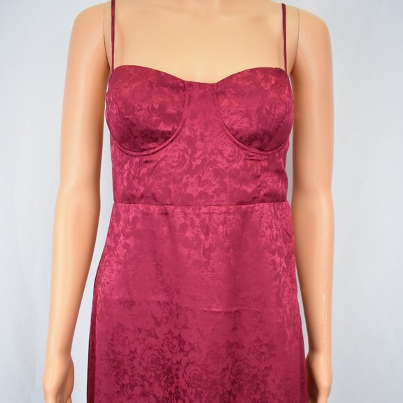 Princess Polly Red Mini Satin Floral Bustier Dress Women's 6 Coquette Romantic - Picture 8 of 10